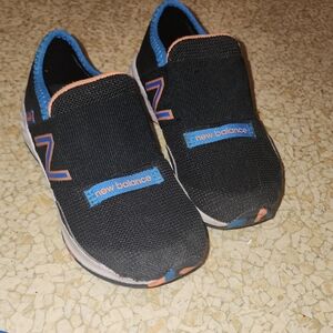 New Balance Kids Black and Orange Sneakers